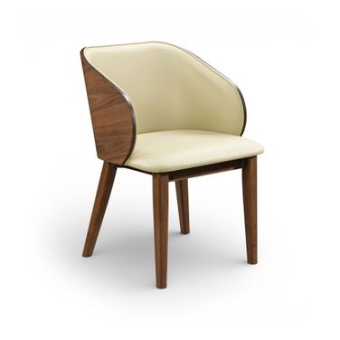 Glenwood Vegan Leather Upholstered Dining Chair Set of 2 In Cream