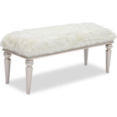 Glimmering Heights Ivory Bed Bench