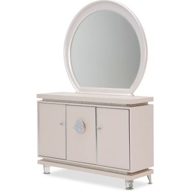 Glimmering Heights Ivory Sideboard and Mirror