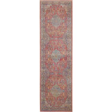 Global Vintage Multicolor 2'4" x 8' Runner Area Rug