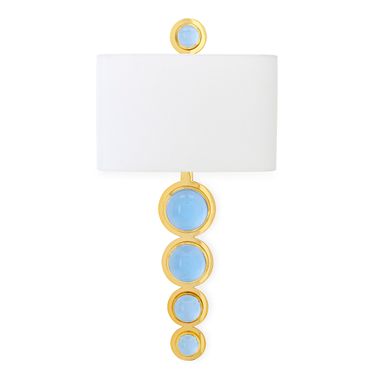 Globo Sconce In Blue and Brass