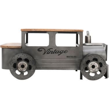 Glory Days Roadie 41 Inch Vintage Truck Coffee Table with Storage In Gunmetal Grey