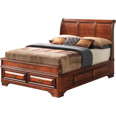 Glory Furniture G8850 King Bed With Six Drawers in Cherry