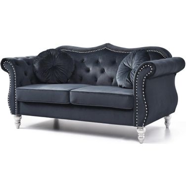 Glory Furniture Hollywood Black Loveseat