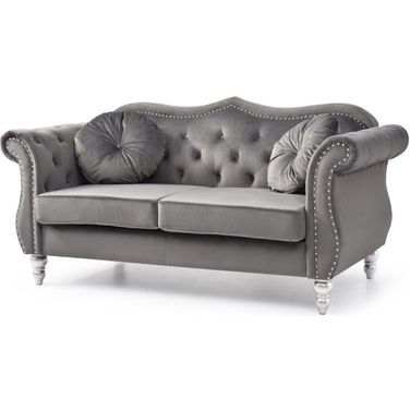 Glory Furniture Hollywood Dark Gray Loveseat