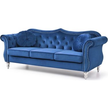 Glory Furniture Hollywood Navy Blue Sofa