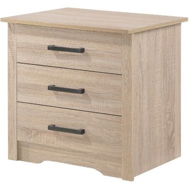 Glory Furniture Hudson 3 Drawer Nightstand, Sandlewood