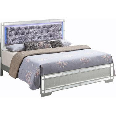Glory Furniture Madison Queen Bed In Silver Champagne