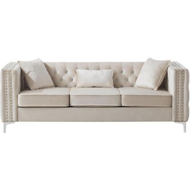 Glory Furniture Paige Ivory Sofa