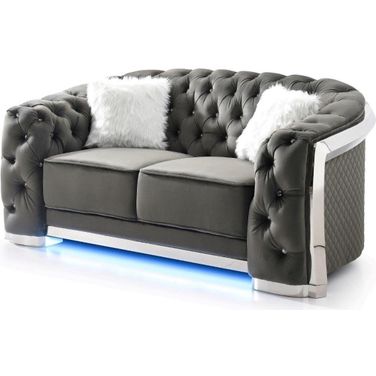 Glory Furniture Sapphire Gray Loveseat