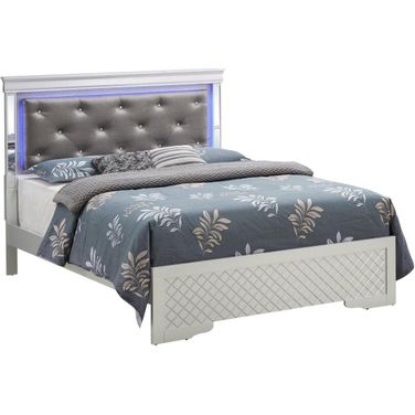 Glory Furniture Verona Queen Bed In Silver Champagne G6700C-QB3