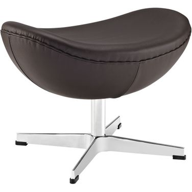 Glove Leather Ottoman In Brown