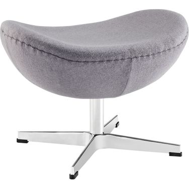 Glove Wool Ottoman In Dark Gray