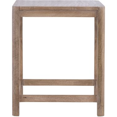 Glyzo Solid Handmade Wood Side Table In Brown