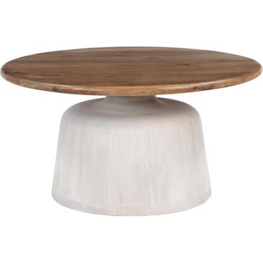 Goblet Coffee Table In Brown and White