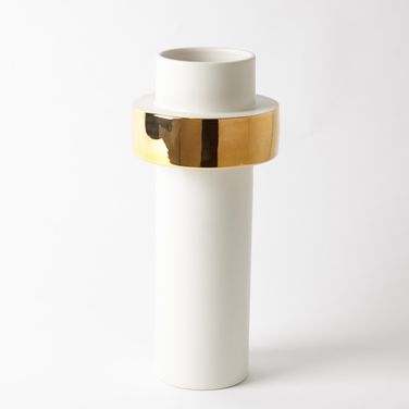 Gold Ring High Vase