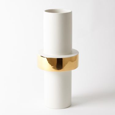 Gold Ring Medium Vase