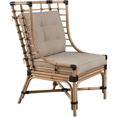 Golden Days Rattan Chair with Leather Bindings