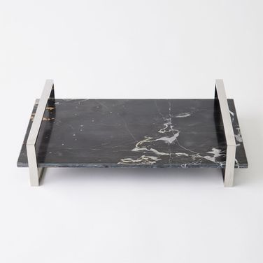 Golden Portoro Tray In Black