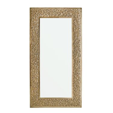 Golden Stone Mirror In Green