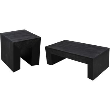 Goliath Occasional Table Set In Charcoal