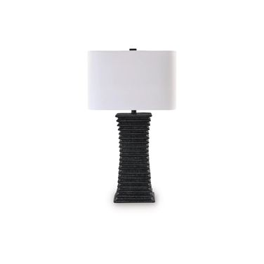 Golzar polyresin Table Lamp In Black