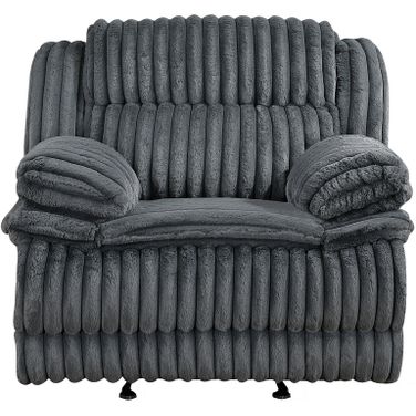 Goodland Glider Reclining Chair In Dark Gray