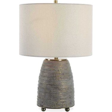 Gorda Ceramic Table Lamp In Brown and Gold
