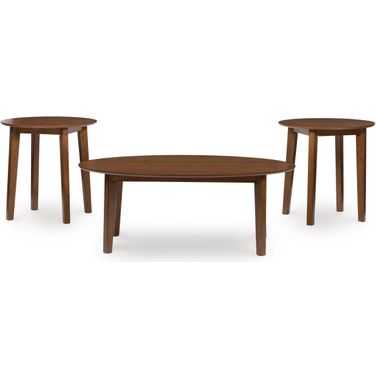 Gordonay Table Set of 3 In Brown