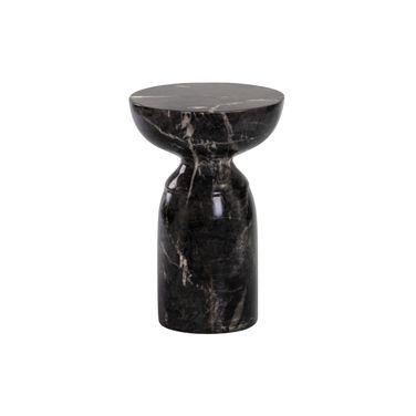 Goya Marble Look End Table In Black