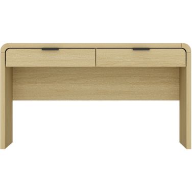 Grace 54 Inch Home Office Desk In Natural Oak and Black