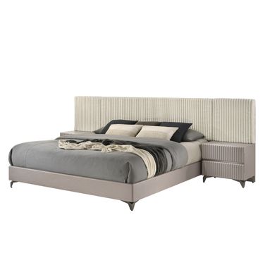 Grace King Bed In Taupe