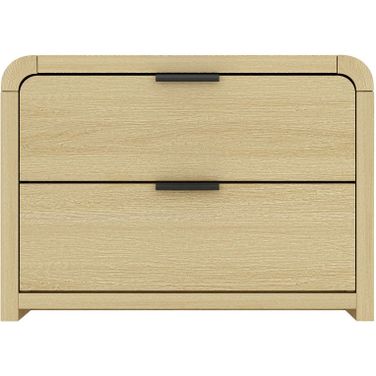 Grace Nightstand In Natural Oak and Black