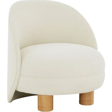 Gracelyn Boucle Accent Chair In Ivory and Natural