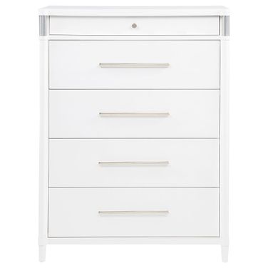 Gracemont 5-Drawer Bedroom Chest of Drawers In White