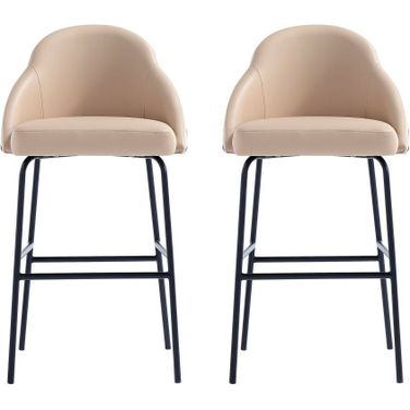 Gracie Barstool Set of 2 In Tan and Black