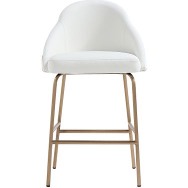 Gracie Counter Stool In White and Gold
