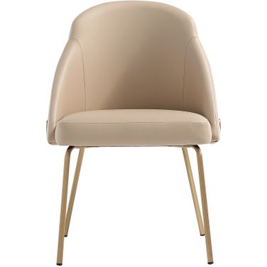 Gracie Dining Chair In Tan and Gold