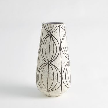 Graffiti Vase In White
