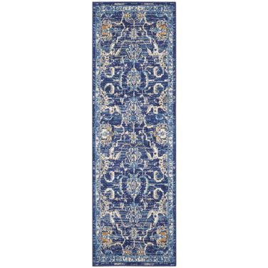 Grafix 2'3" x 7'6" Indoor Rug In Navy