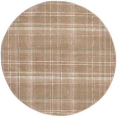 Grafix 4' x 4' Round Indoor Rug In Taupe