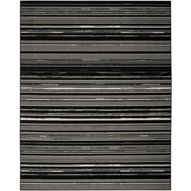 Grafix 7'10" x 9'10" Indoor Rug In Black White
