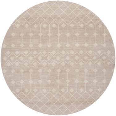 Grafix 8' x 8' Round Indoor Rug In Beige