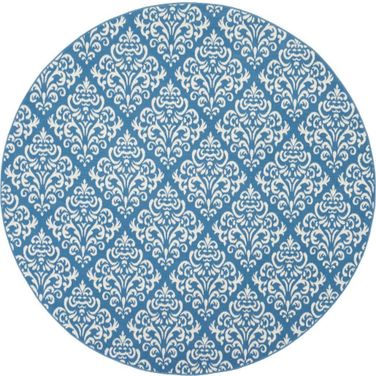 Grafix Blue 8' x 8' Round Area Rug