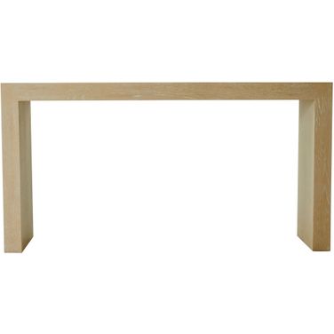 Grafton Console Table In Cerused Light Natural
