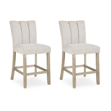 Grallegen Counter Height Barstool Set of 2 In Bisque