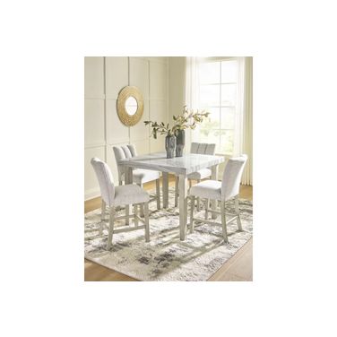Grallegen Counter Height Dining Room Set In Bisque