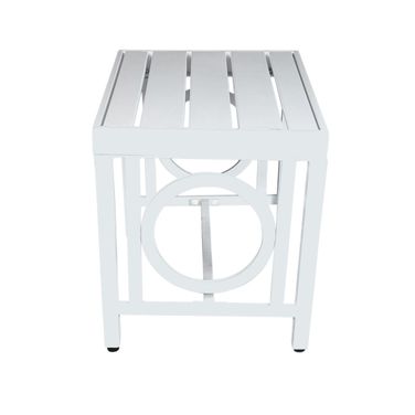 Grammercy Outdoor Side Table In White