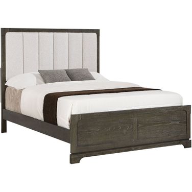 Gran Park 59 Inch Eastern King Panel Bed In Dark Cocoa and Beige