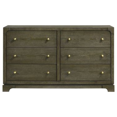 Gran Park 6-Drawer Dresser Cabinet In Dark Cocoa